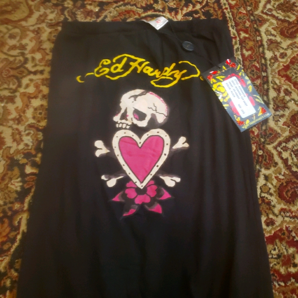 BNWT! XS Ed Hardy Black Tube top